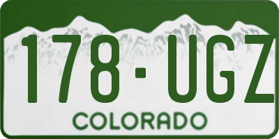 CO license plate 178UGZ