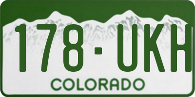 CO license plate 178UKH
