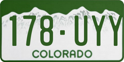 CO license plate 178UYY