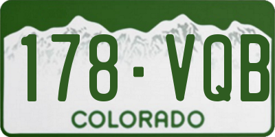 CO license plate 178VQB
