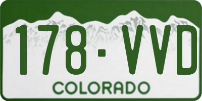 CO license plate 178VVD