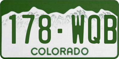CO license plate 178WQB