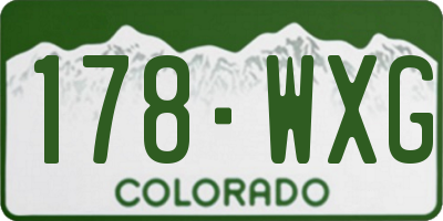 CO license plate 178WXG