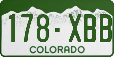 CO license plate 178XBB