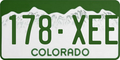 CO license plate 178XEE
