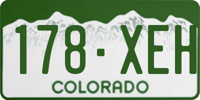 CO license plate 178XEH