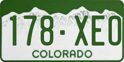 CO license plate 178XEO