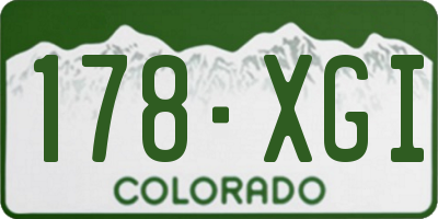 CO license plate 178XGI