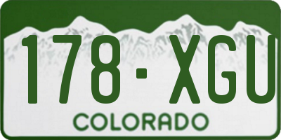 CO license plate 178XGU