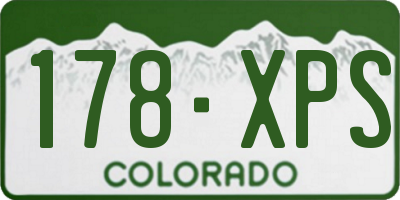CO license plate 178XPS