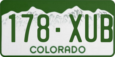 CO license plate 178XUB