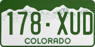 CO license plate 178XUD
