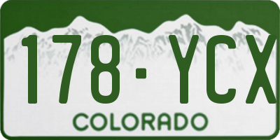 CO license plate 178YCX