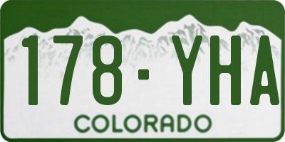 CO license plate 178YHA