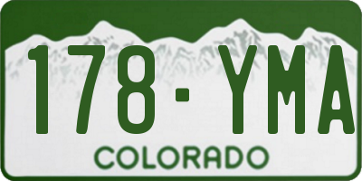 CO license plate 178YMA
