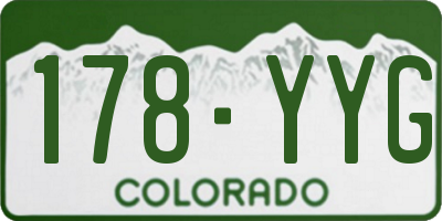 CO license plate 178YYG
