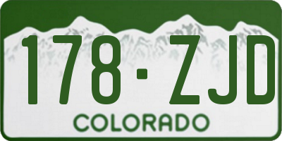 CO license plate 178ZJD