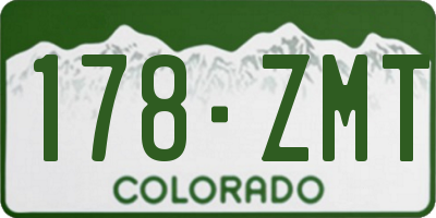 CO license plate 178ZMT
