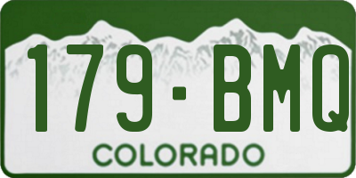 CO license plate 179BMQ