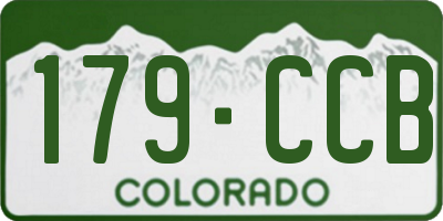 CO license plate 179CCB