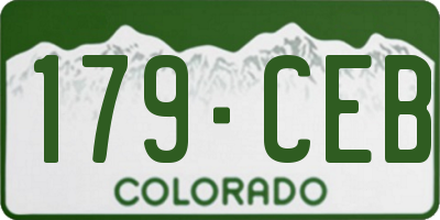 CO license plate 179CEB