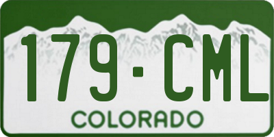 CO license plate 179CML