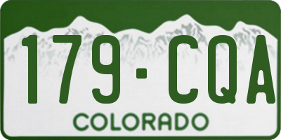 CO license plate 179CQA