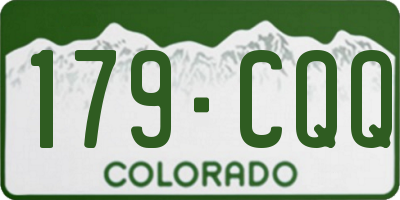 CO license plate 179CQQ