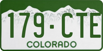 CO license plate 179CTE