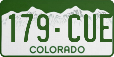 CO license plate 179CUE