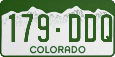 CO license plate 179DDQ