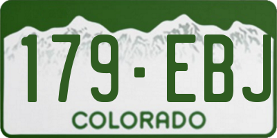 CO license plate 179EBJ
