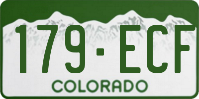 CO license plate 179ECF