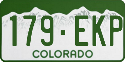 CO license plate 179EKP