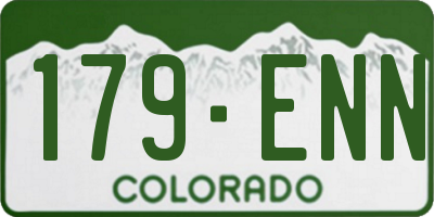CO license plate 179ENN