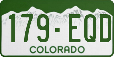CO license plate 179EQD