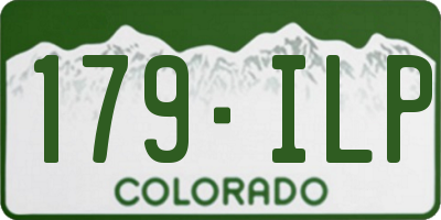CO license plate 179ILP