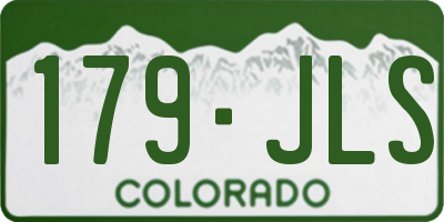 CO license plate 179JLS