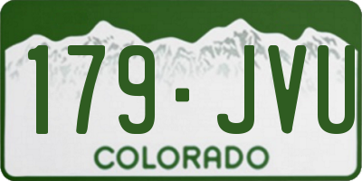 CO license plate 179JVU