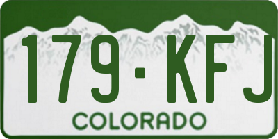 CO license plate 179KFJ