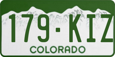 CO license plate 179KIZ