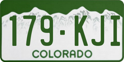 CO license plate 179KJI