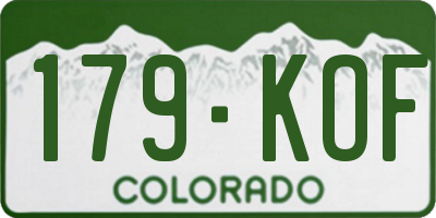 CO license plate 179KOF