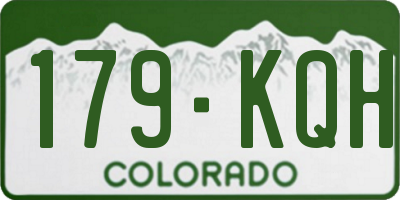 CO license plate 179KQH