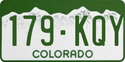 CO license plate 179KQY