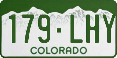 CO license plate 179LHY