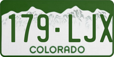 CO license plate 179LJX