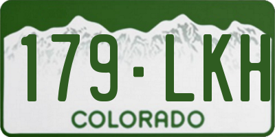 CO license plate 179LKH