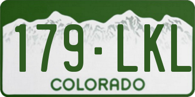 CO license plate 179LKL