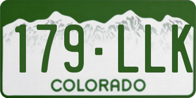 CO license plate 179LLK